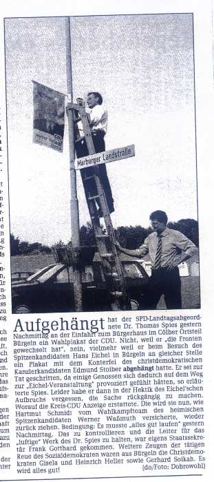 Aus: Marburger Neue Zeitung vom 31. August 2002